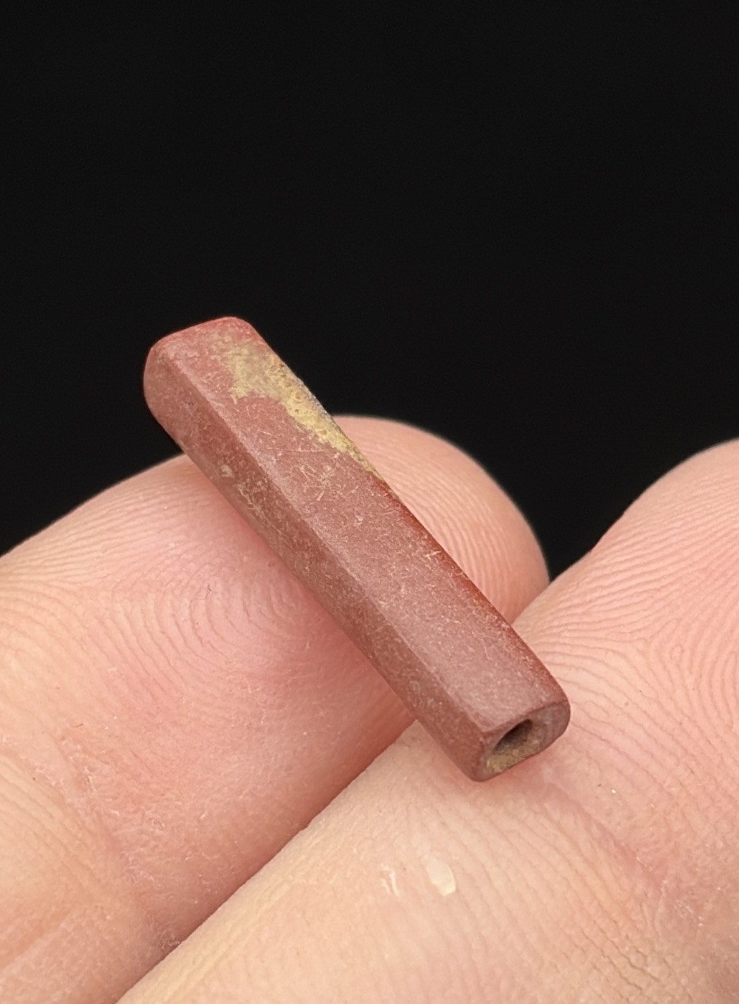 WOW RARE 1720s FUR TRADE CATLINTE BEAD-PA Arrowhead-NY-TOWNLEY REED-IROQUOIS