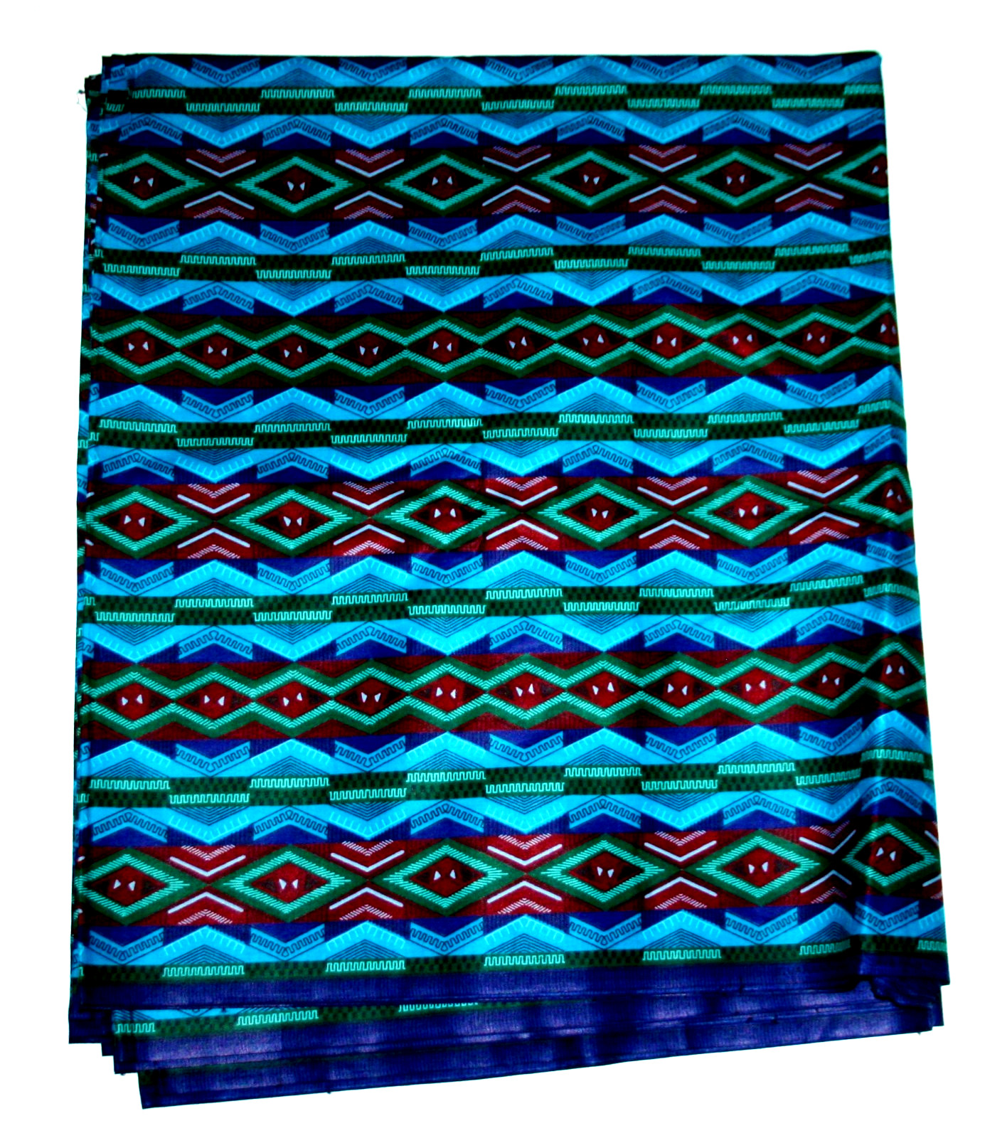 Classic African Fabric 6 Yards Dutch Wax Hollandais Blue Red Wine 