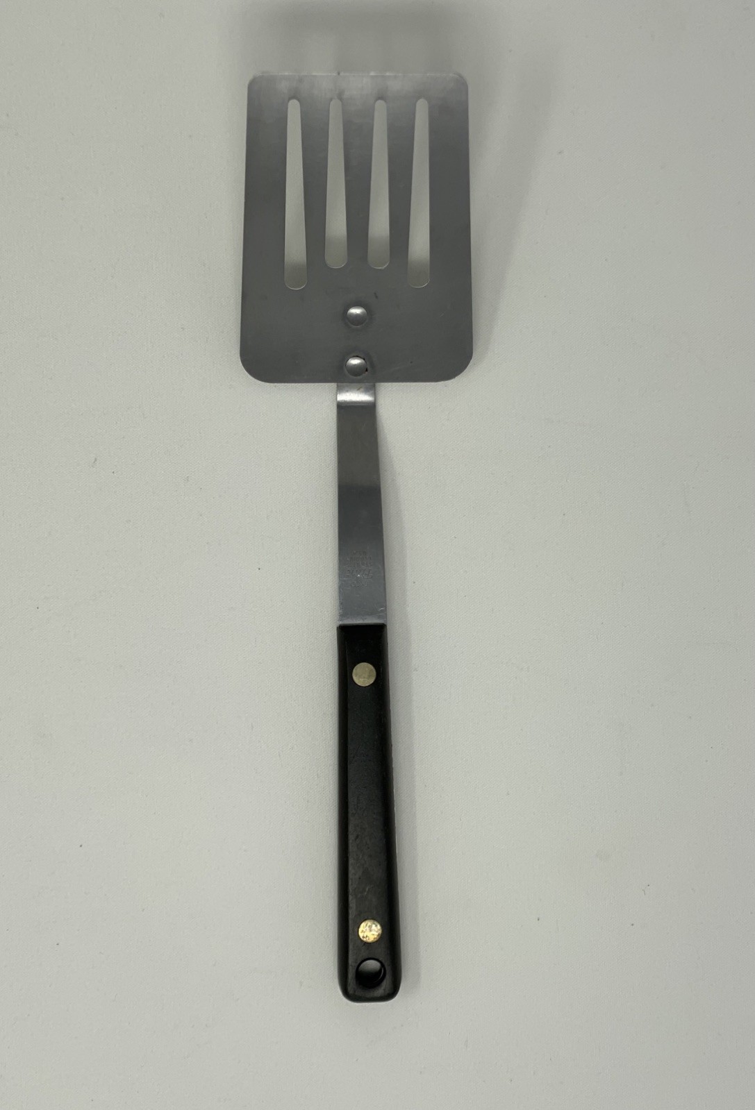 Vintage EKCO Flint Vanadium SHORT Slotted Spatula 10.5