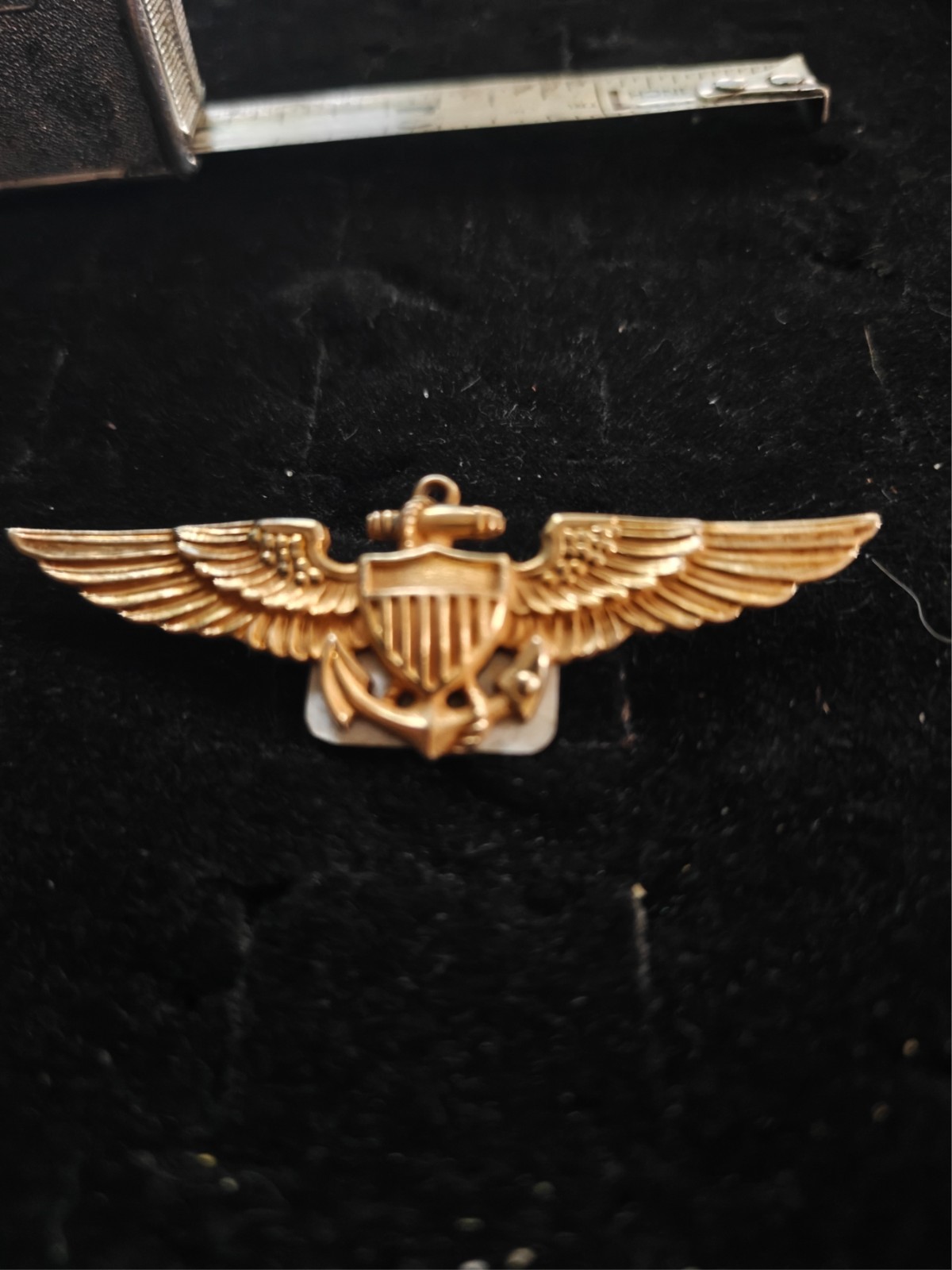 Mint Condition Vintage Sterling + 1/20 10K GF Naval Sweetheart Wings