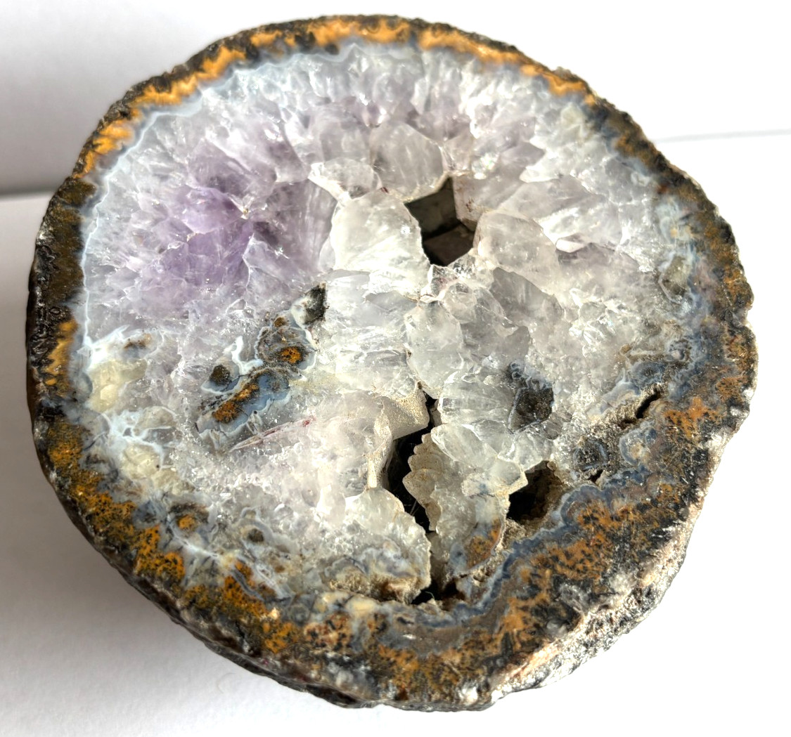2 lbs Natural Amethyst and Agate Geode with Crystalline Druzy 4\
