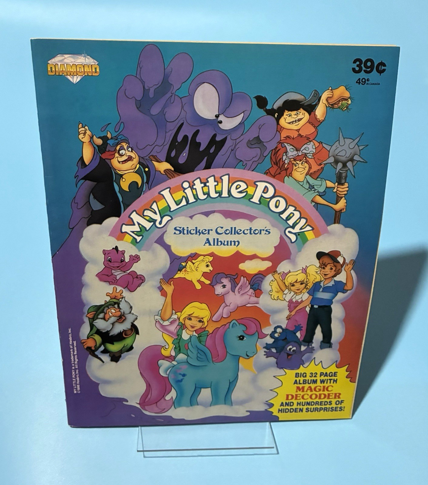 Vintage 1986 My Little Pony Sticker Collector’s Album Book Hasbro EMPTY UNUSED