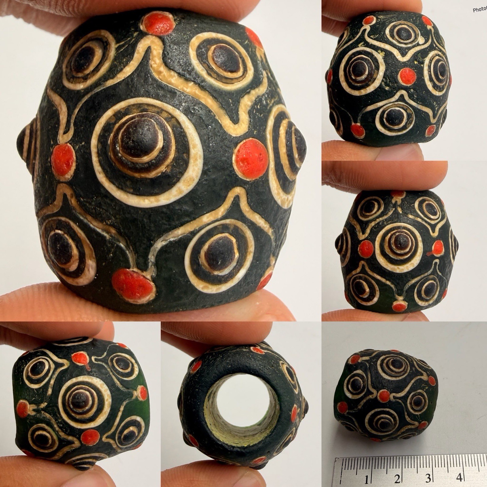 1st Century Ancient Big Mosaic Roman Glass Rare Found Bead