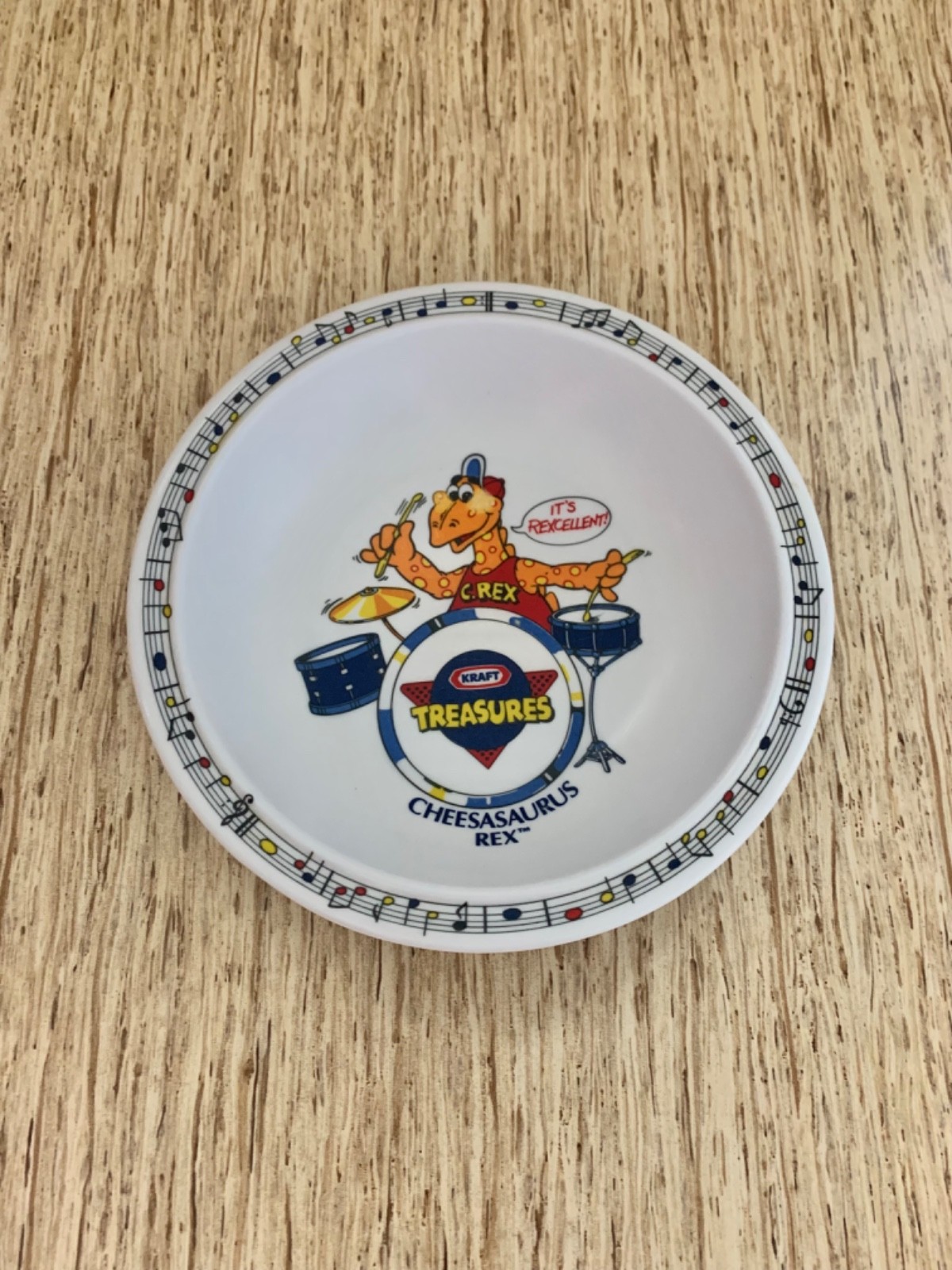 Vintage 1987 Kraft Treasures Macaroni & Cheese Cheesasaurus Rex Kid\'s Bowl