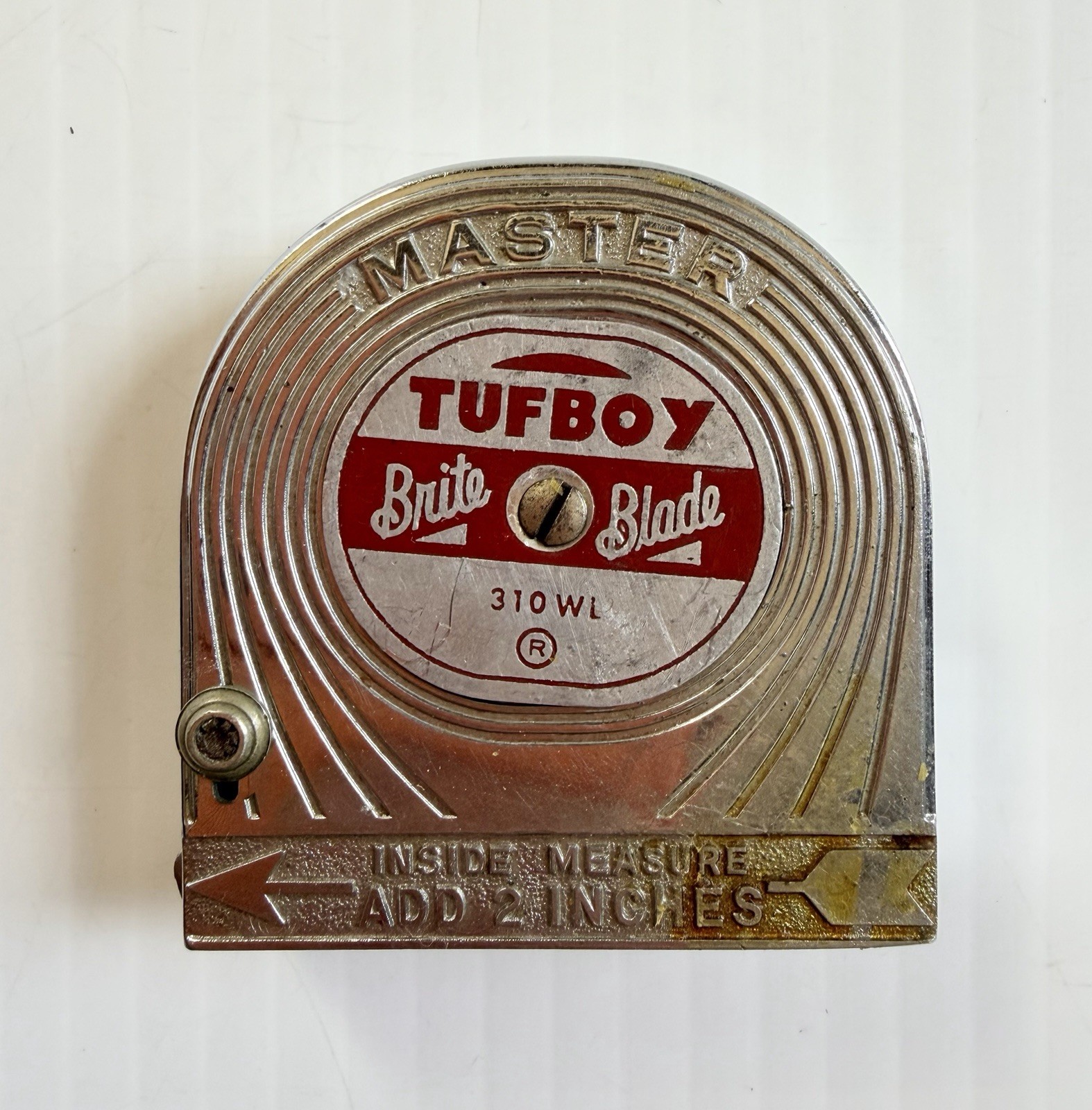 Vintage Master Tufboy 310WL Tape Measure 10 Ft Brite Blade USA  Chrome