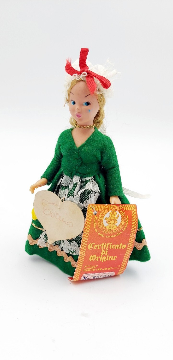 LENCI Turin antique doll very rare for collection, certificate of authenticity 