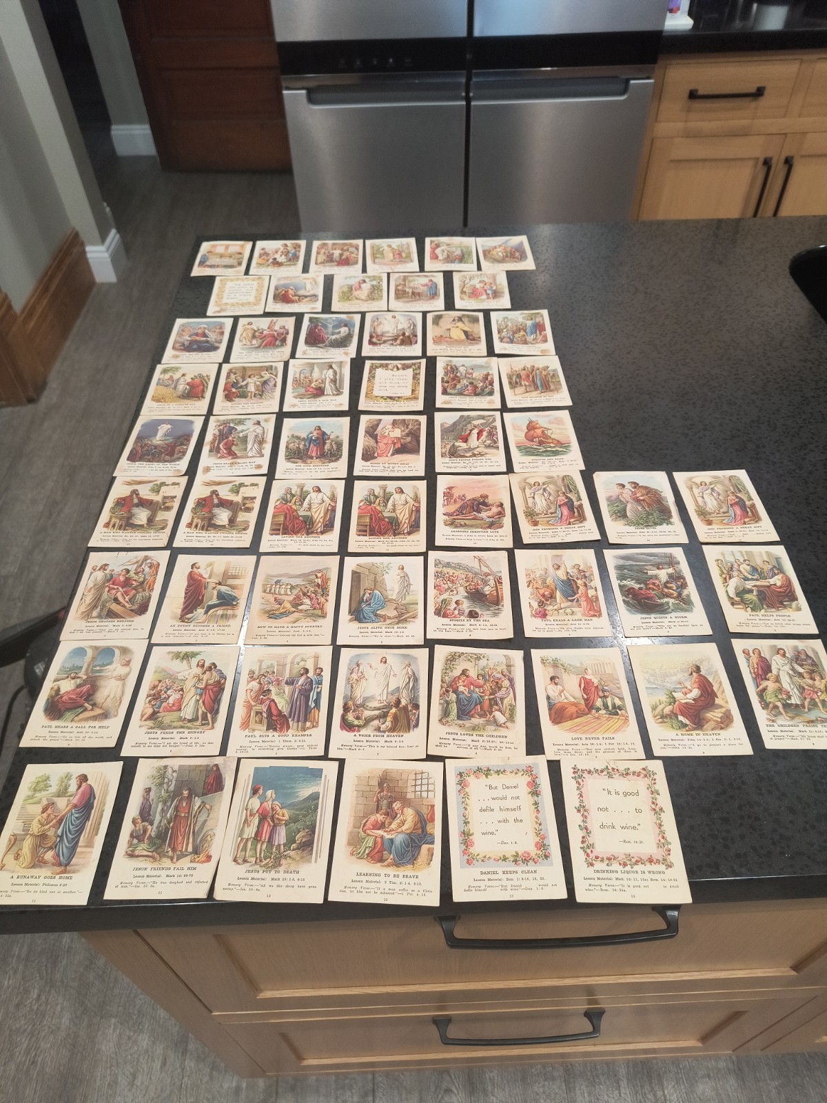 59 Vintage Standard Picture Lesson Cards Sunday School 1942-44 