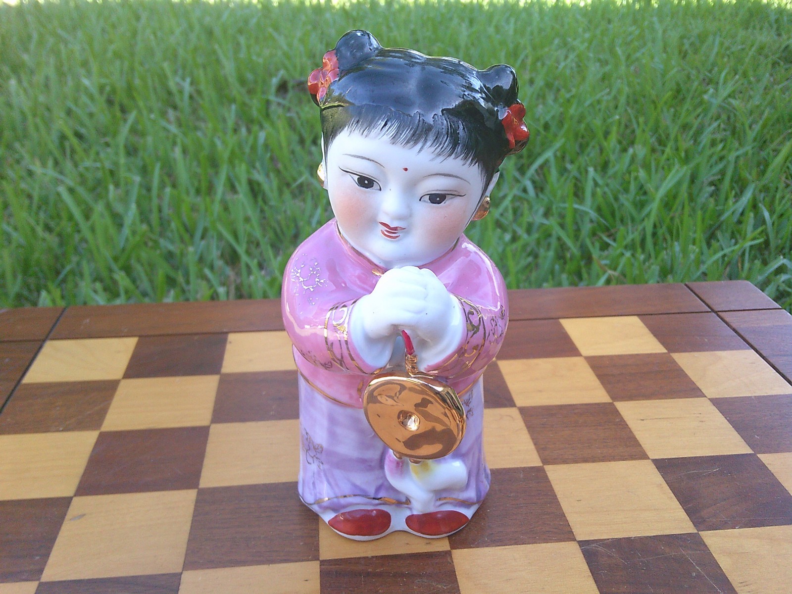 ASIAN FIGURINE LUCKY GIRL PROSPERITY FENG SHUI CHILD VINTAGE 6.5\ ASIAN FIGURINE LUCKY GIRL PROSPERITY FENG SHUI CHILD VINTAGE 6.5\