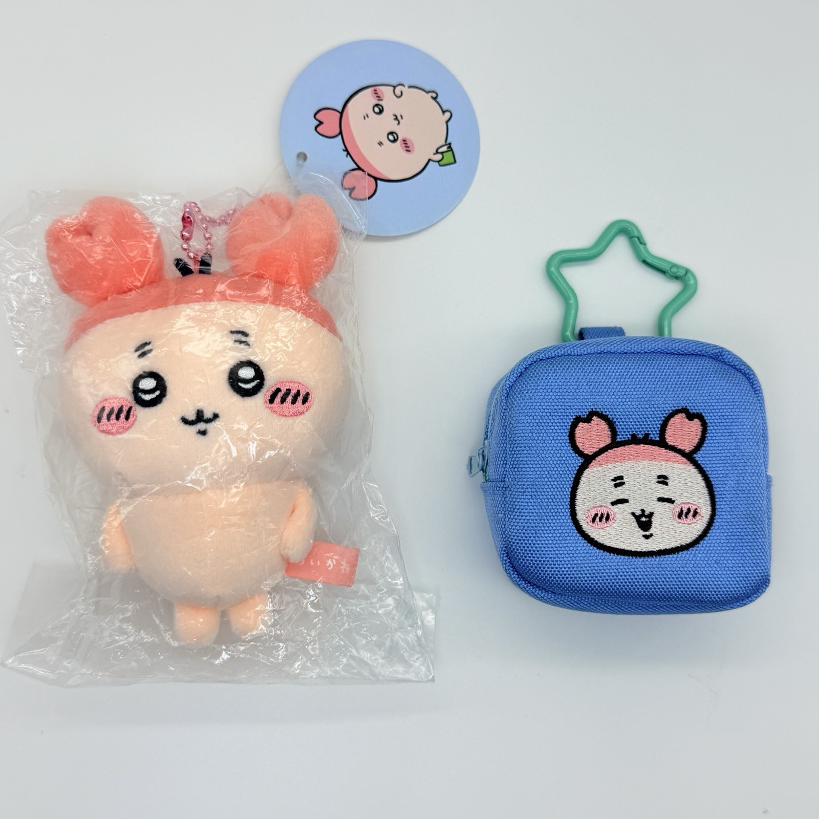 Chiikawa Kani Furuhonya Plush Mascot + Pouch | Authentic from Japan | USA Seller