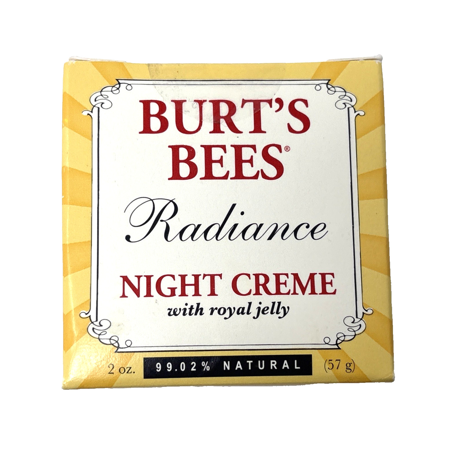 New Burt’s Bees Radiance Night Cream w/ Royal Jelly 2oz Sealed Box Discontinued