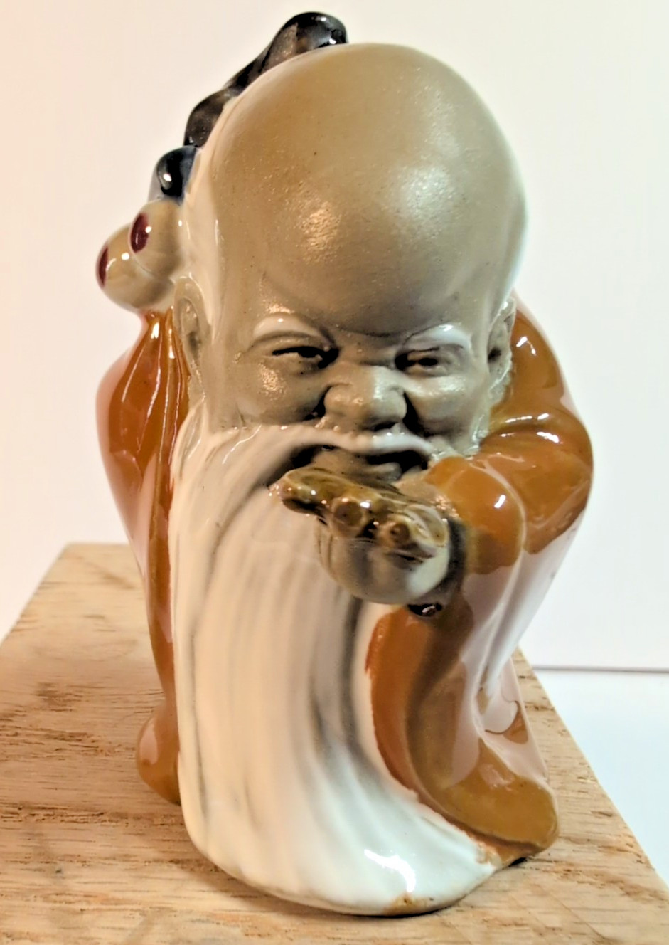 Wanjiang China; Vintage Clay Figurine Age, Wisdom, and Kindness