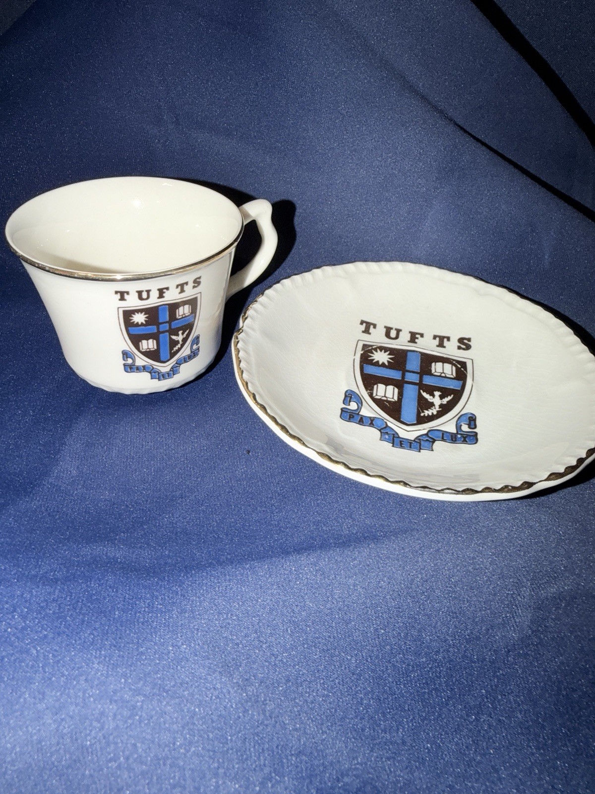 Tufts University Crest Teacup & Saucer Set - Colleges & Universities Theme Tufts University Crest Teacup & Saucer Set - Colleges & Universities Theme