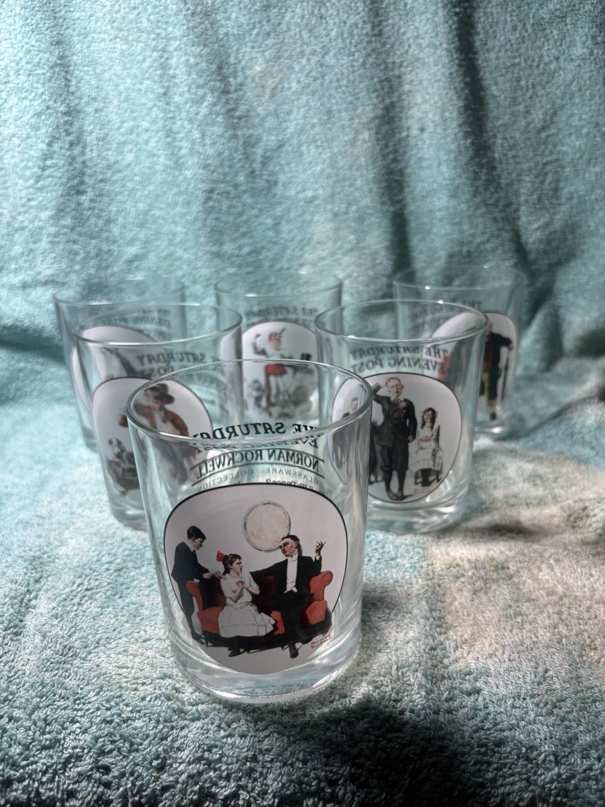 Vintage Norman Rockwell The Saturday Evening Post, 4” High, Set If 6 Vintage Norman Rockwell The Saturday Evening Post, 4” High, Set If 6