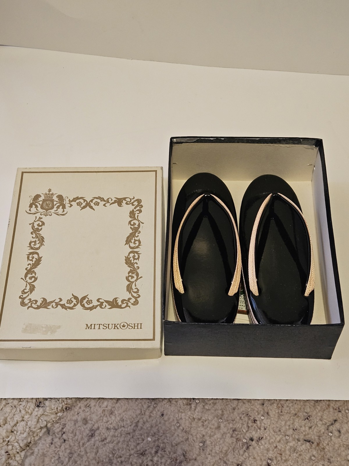 Vintage Japanese Zori Sandals Mitsukoshi