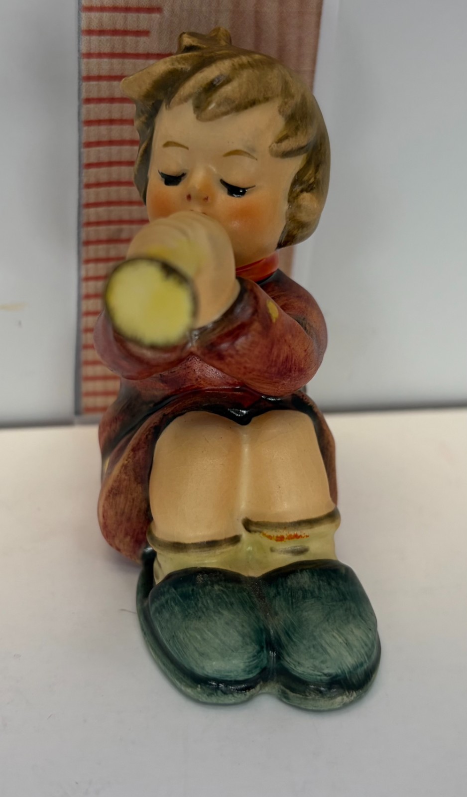 Hummel “Girl With Trumpet” Figurine #391, TMK-5 (1972-1979), 2 ½” Tall, Good Co Hummel “Girl With Trumpet” Figurine #391, TMK-5 (1972-1979), 2 ½” Tall, Good Co