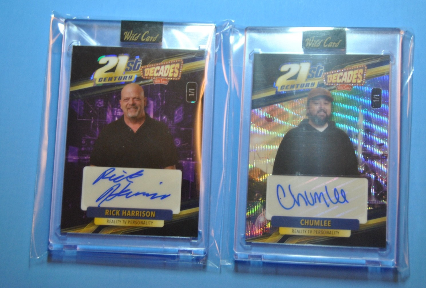 Pawn Stars Chumlee & Rick Harrison Autographed Card Wildcard Decades