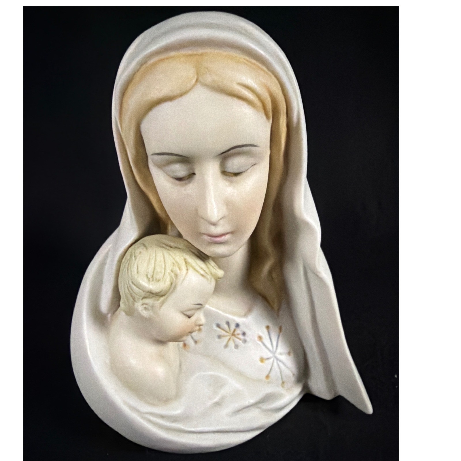 Ardalt Lenwile China Madonna and Child Porcelain Bust Figurine Vintage 5.5 inch