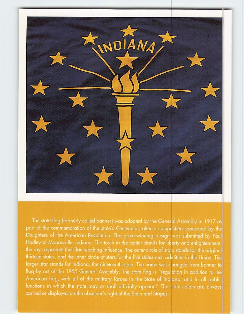 State Flag of Indiana USA F-304279