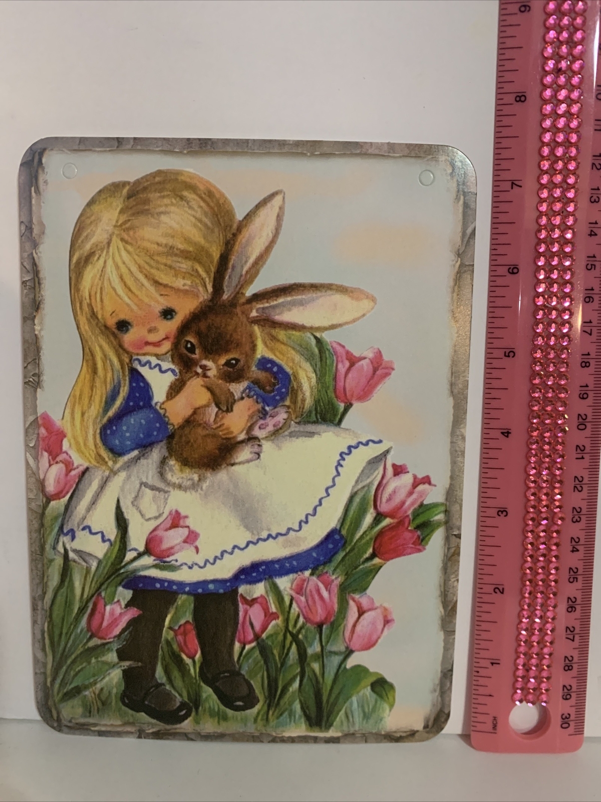 Easter Decor VINTAGE STYLE Die Cut Cardboard 5 X 7”