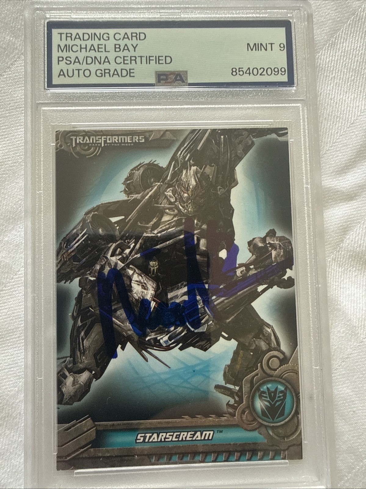 2013 Transformers Starscream Michael Bay signed card Psa Authenticated