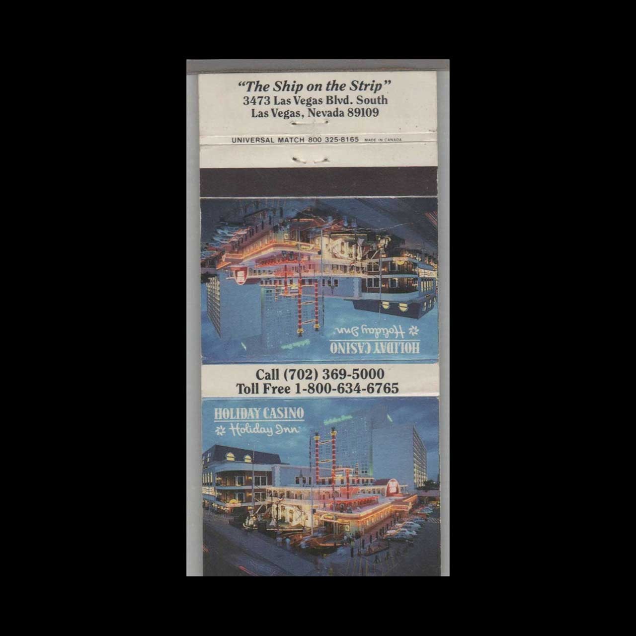 Matchbook Cover - Nevada - Holiday Casino & Hotel Holiday Inn Las Vegas, NV