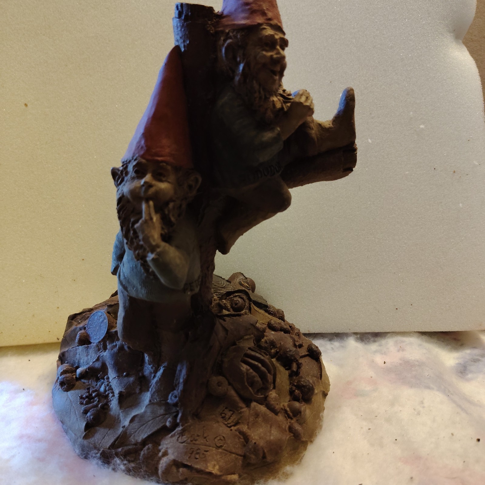 Vintage 1985 Tom Clark Audubon and Peterson Birdwatching Gnomes Sculpture Vintage 1985 Tom Clark Audubon and Peterson Birdwatching Gnomes Sculpture