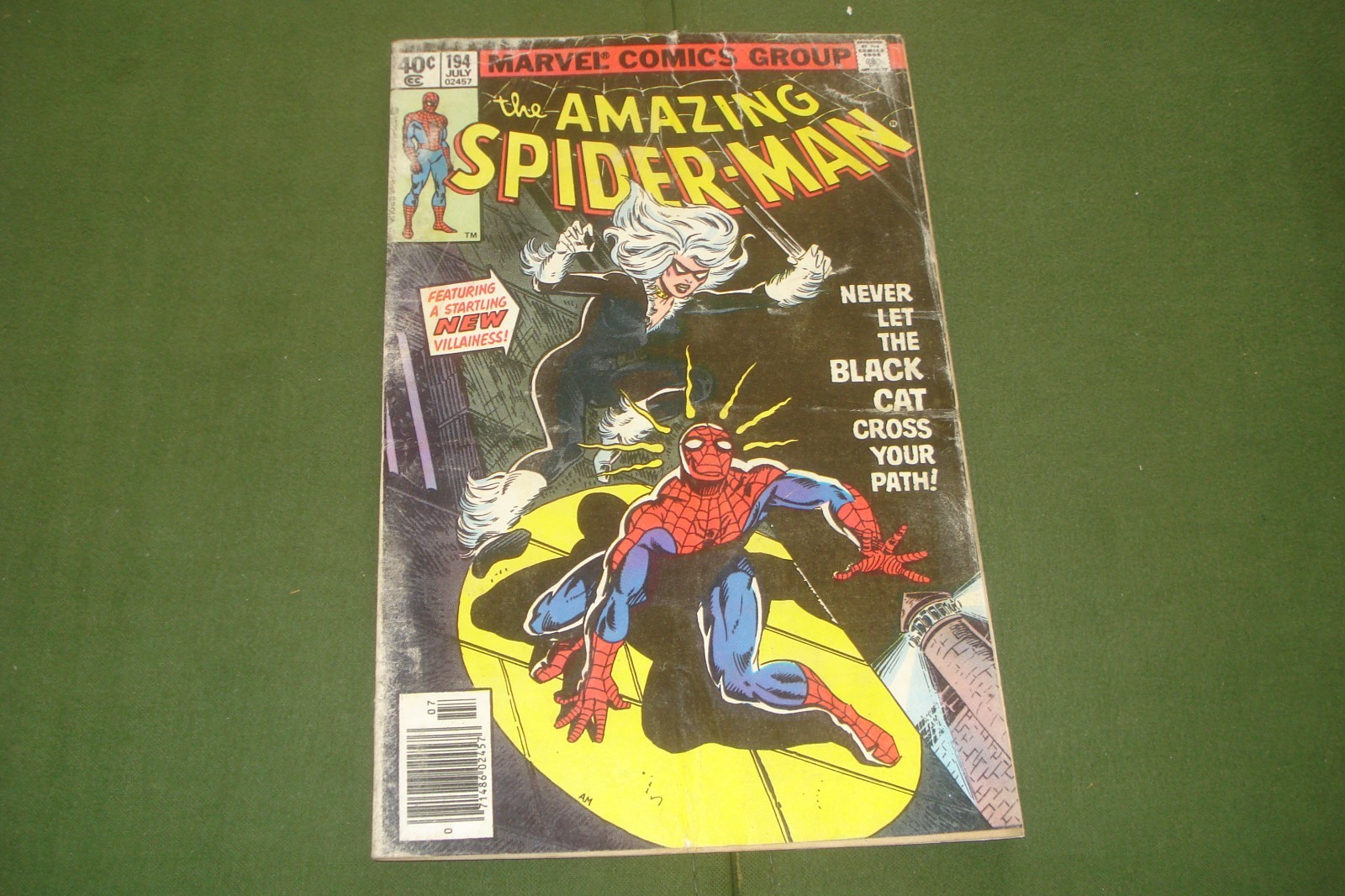 AMAZING SPIDER-MAN #194, FIRST BLACK CAT - KEY- 1979 BRONZE NEWSSTAND