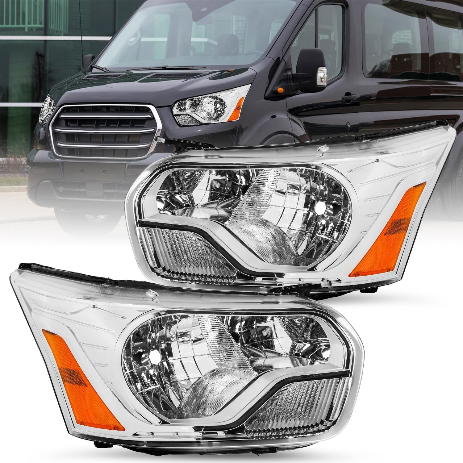 Headlight Assembly Replacement Fit for 2015 to 2023 Ford Transit 150 250 350 350 Headlight Assembly Replacement Fit for 2015 to 2023 Ford Transit 150 250 350 350