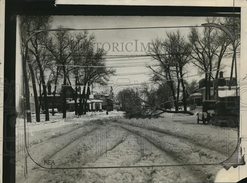 1929 Press Photo Blizzard Cheyenne Wyoming