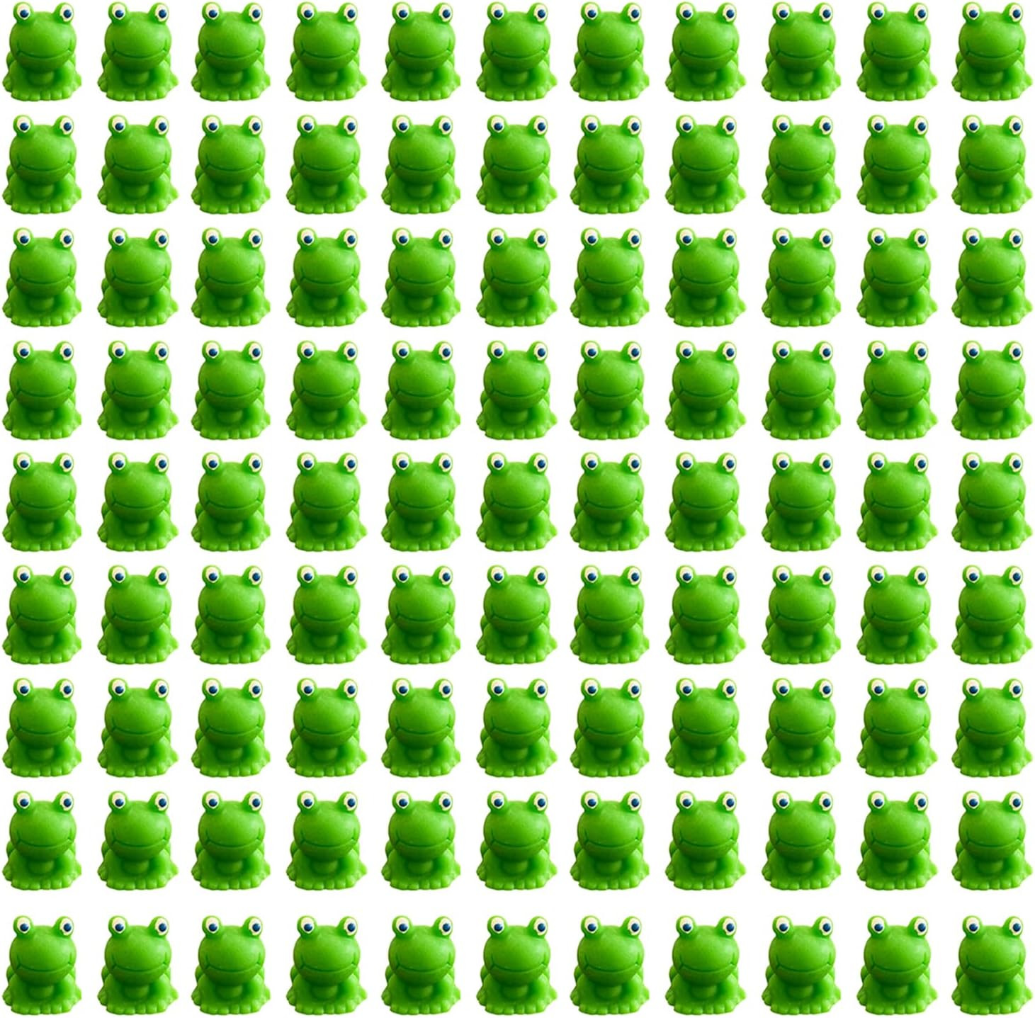 100 Pcs Mini Resin Frogs Miniature Figurines Frog Mini Plastic Frogs Bulk Tiny F