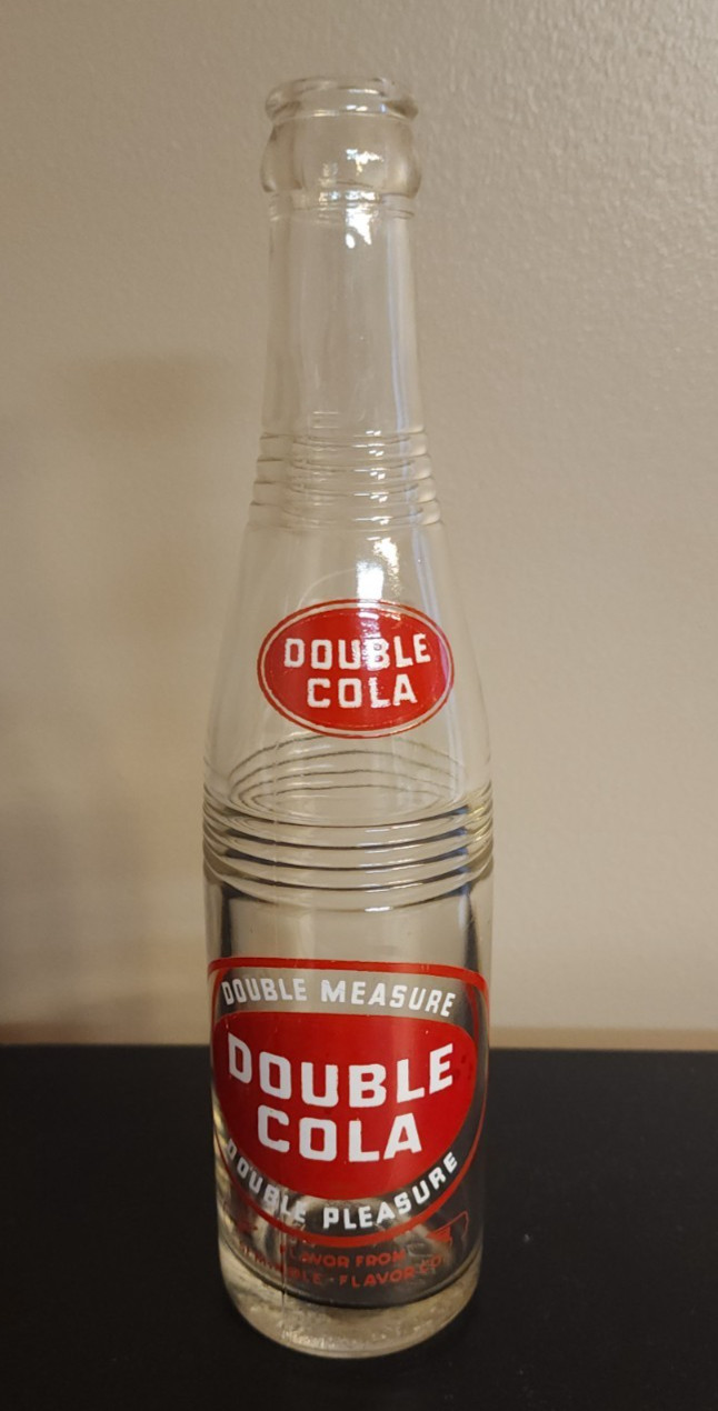 Vintage 1962 ACL Double Cola 8 Oz. Soda Bottle Shelton, SC Shiver Springs DC#001