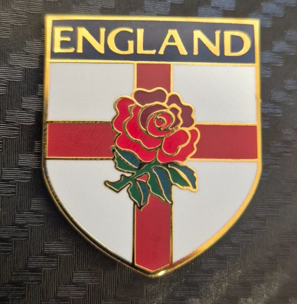 England Rugby Union Enamel Pin Badge Flag and Rose