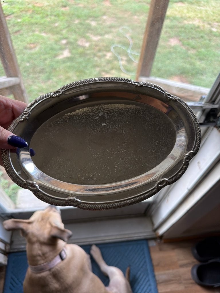 Vintage Silver-Plated Ornate Serving Tray