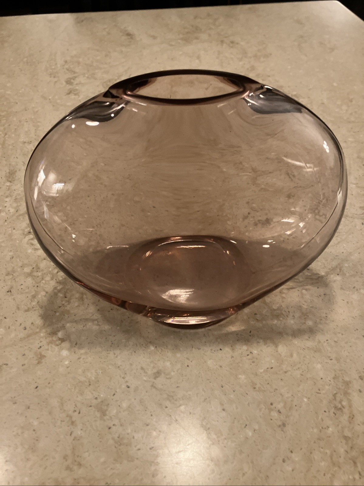 Vintage Holmegaard Purple Glass Oval Ball Vase Vintage Holmegaard Purple Glass Oval Ball Vase