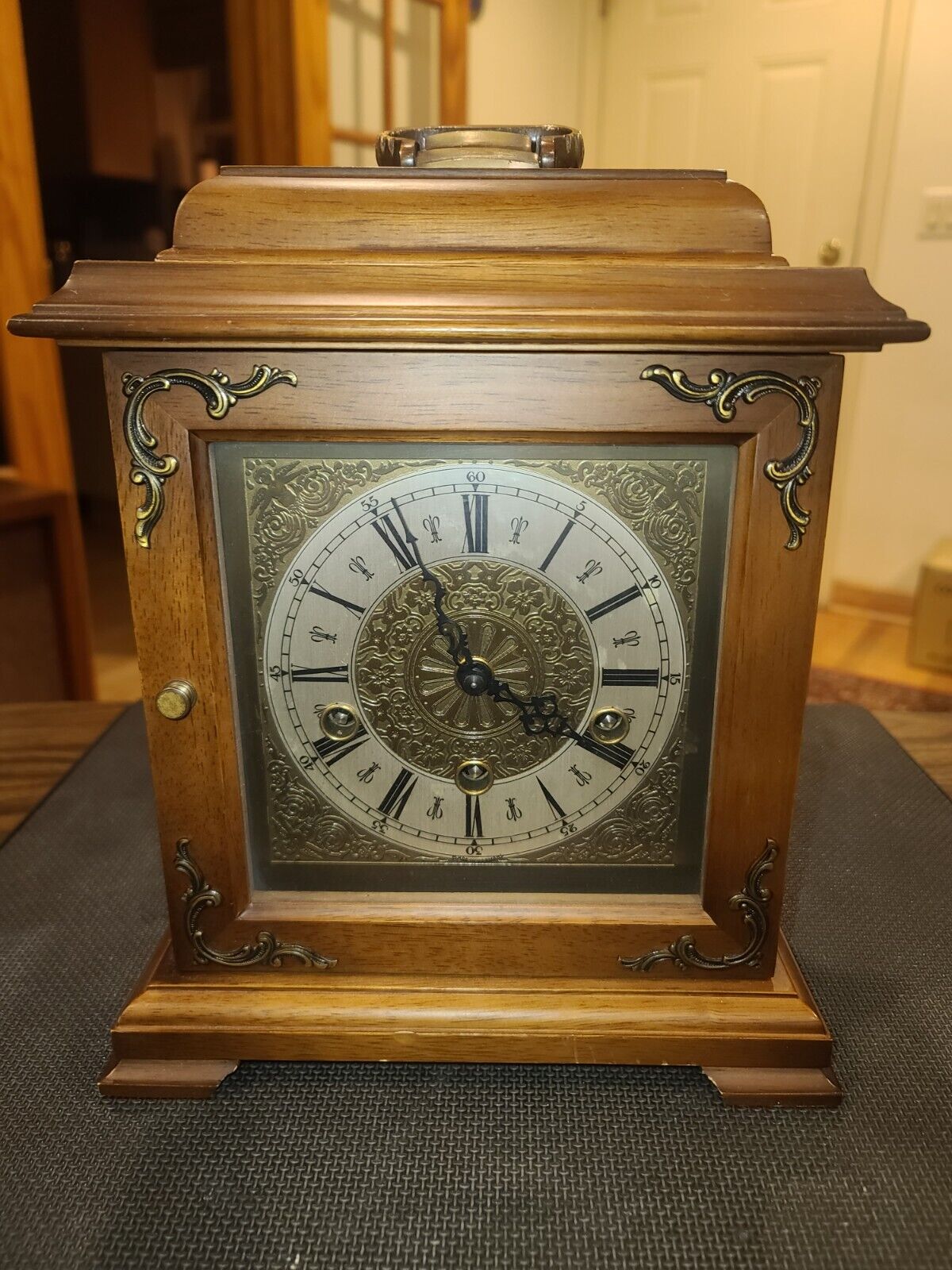 Vintage Urgus 2 Jewel Chime Mantle Clock Germany