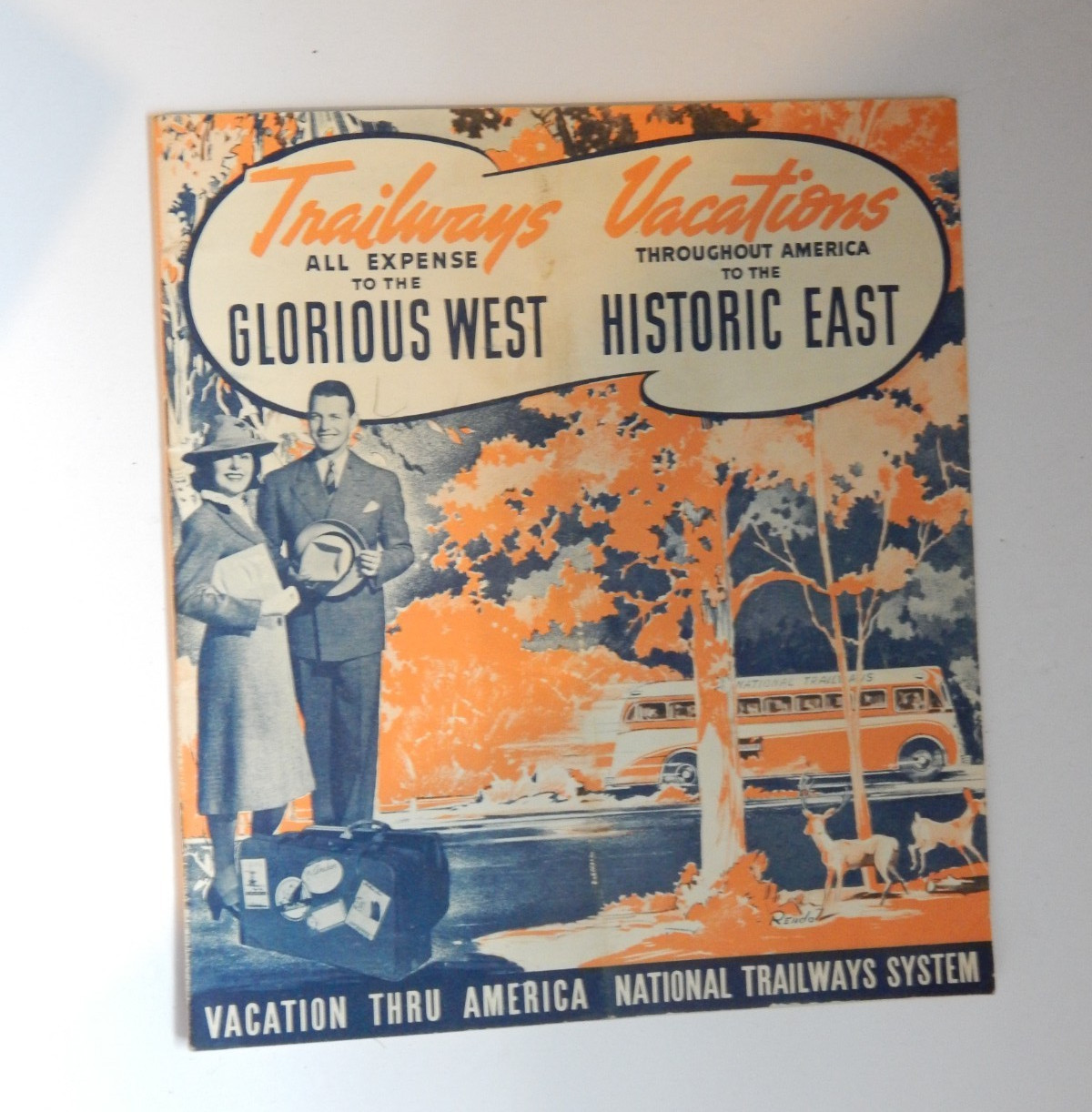  1941 Trailway Bus Tours Vacation Tour Guide-- 30 Pages of Tours Around America