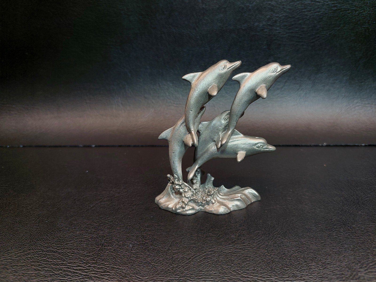 Spoontiques Pewter Jumping Dolphins Collectible Figurine #2060