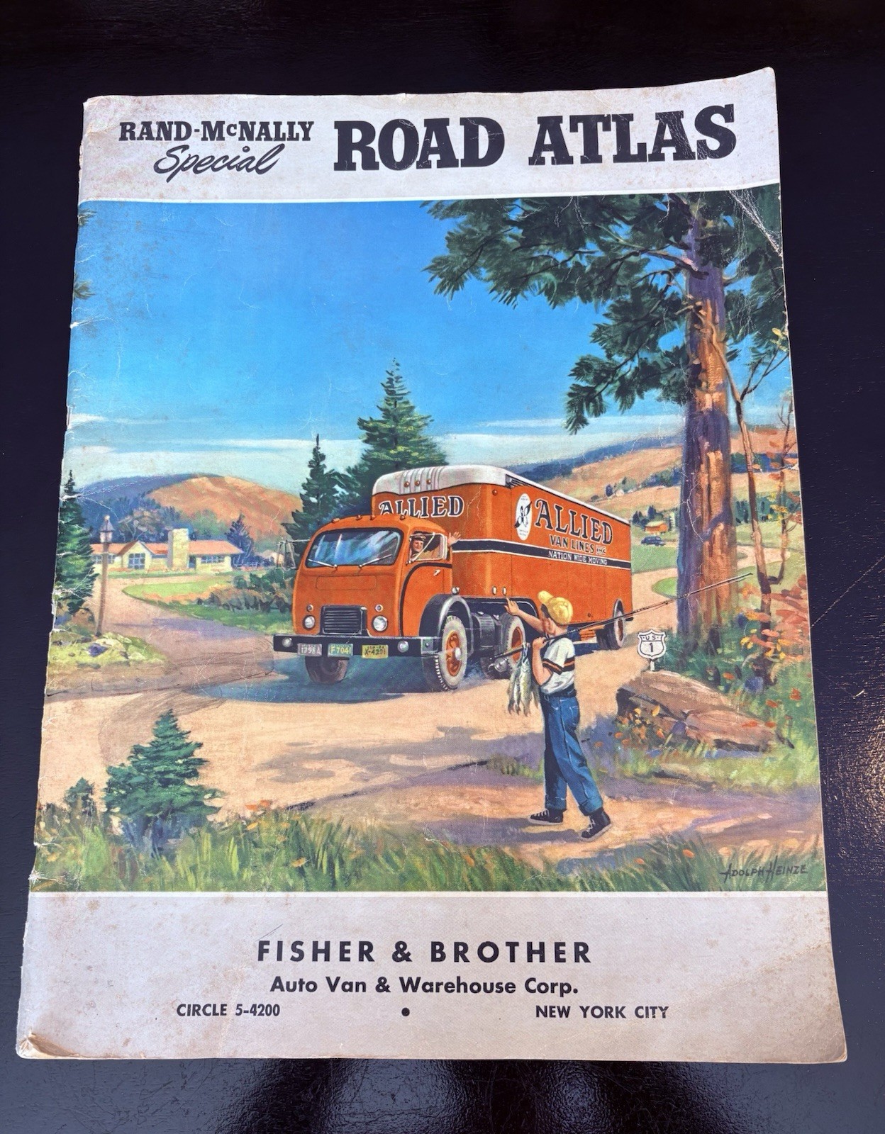 Vintage 1956 Rand-McNally SPECIAL Road Atlas Fisher & Brother Allied Van Line