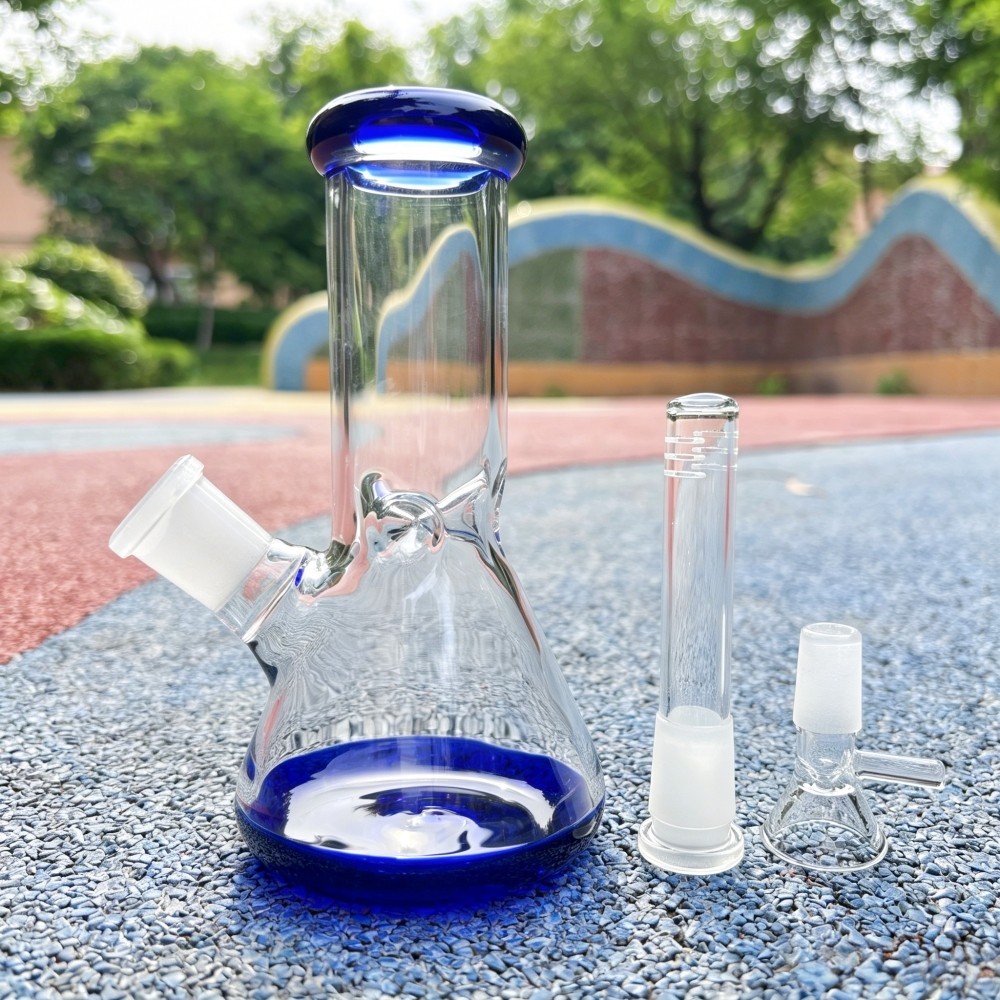 6'' Premium Blue Thick Beaker Glass Bong Portable Small Water Pipe Hookah USA 6'' Premium Blue Thick Beaker Glass Bong Portable Small Water Pipe Hookah USA