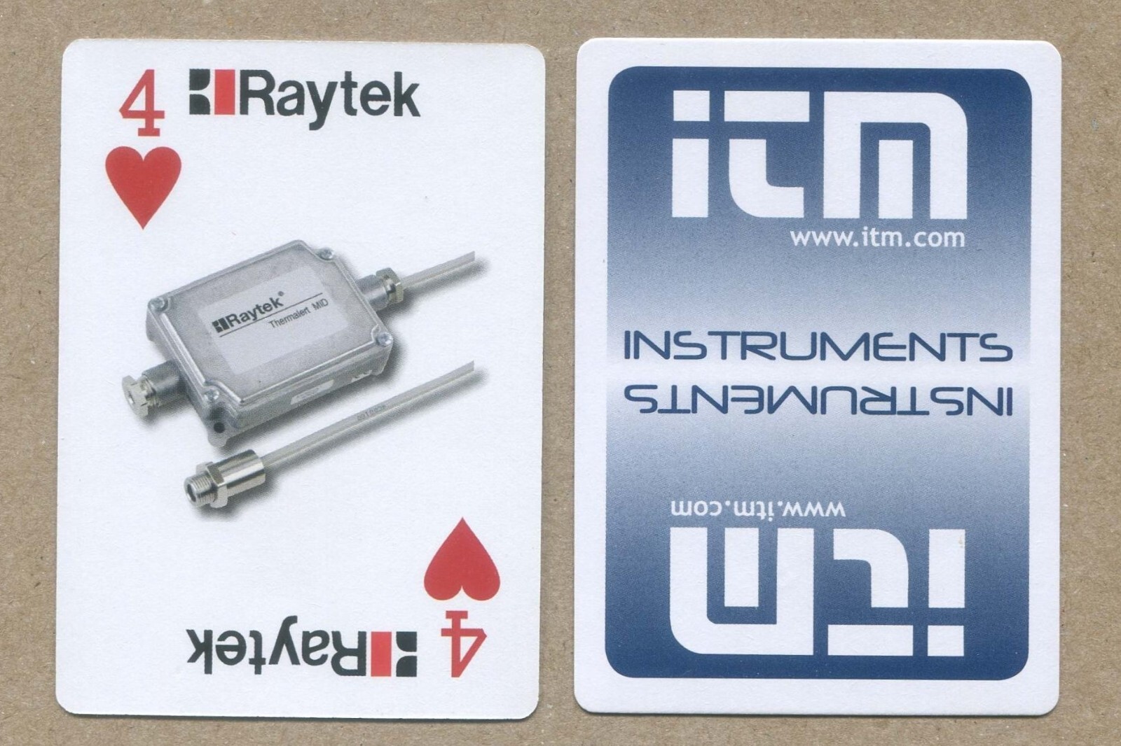 ITM Instruments Inc. 4 of HEARTS, Swap playing Card ITM Instruments Inc. 4 of HEARTS, Swap playing Card