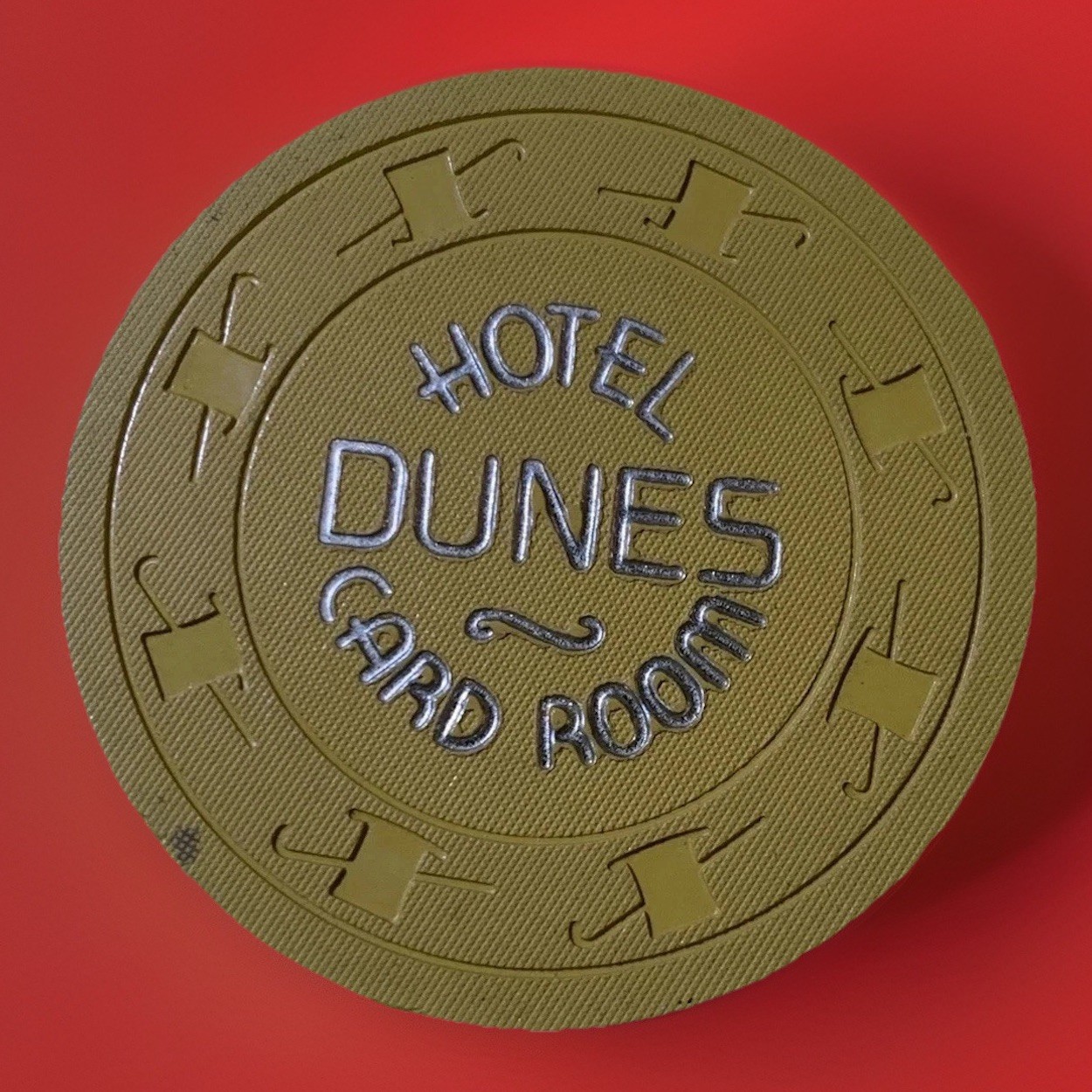 1960s Dunes Hotel Card Room 50¢ $0.50 Las Vegas, Nevada Poker Casino Chip
