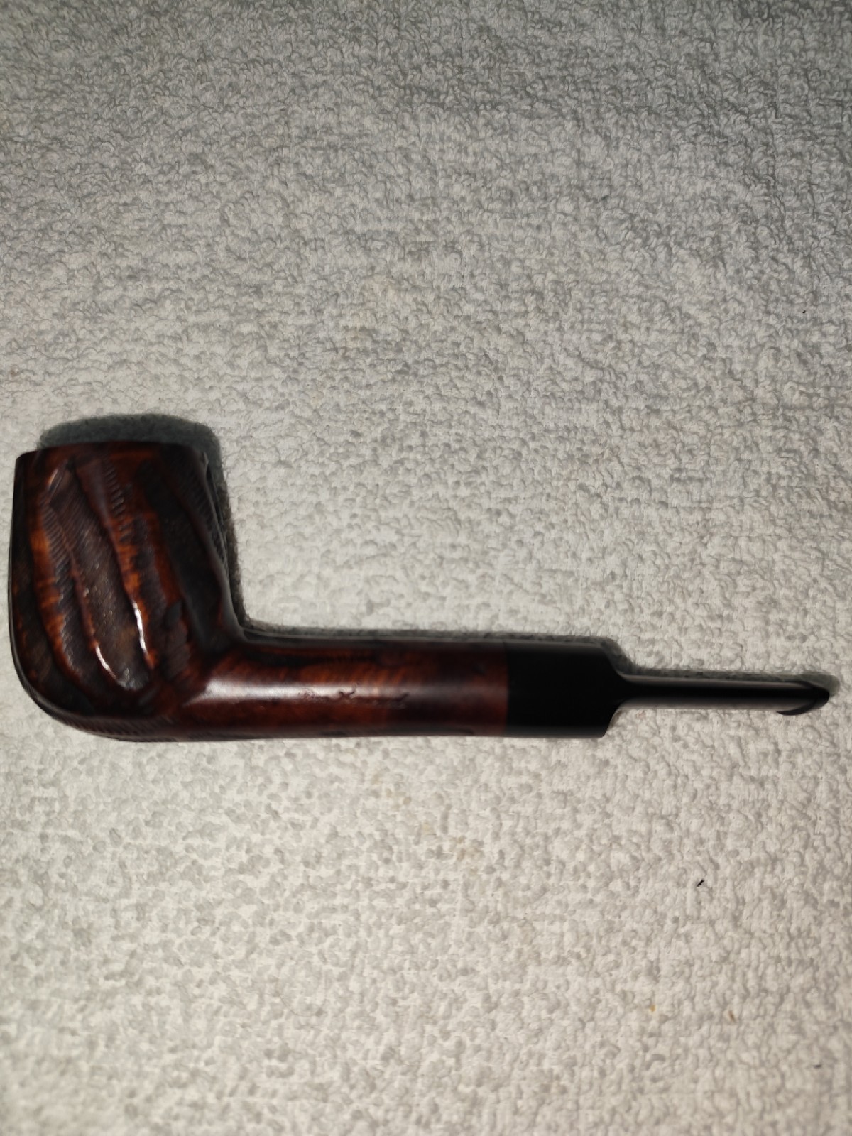 NOS Tom Howard Saddle Billirad Rusticated Imported Briar 1950's