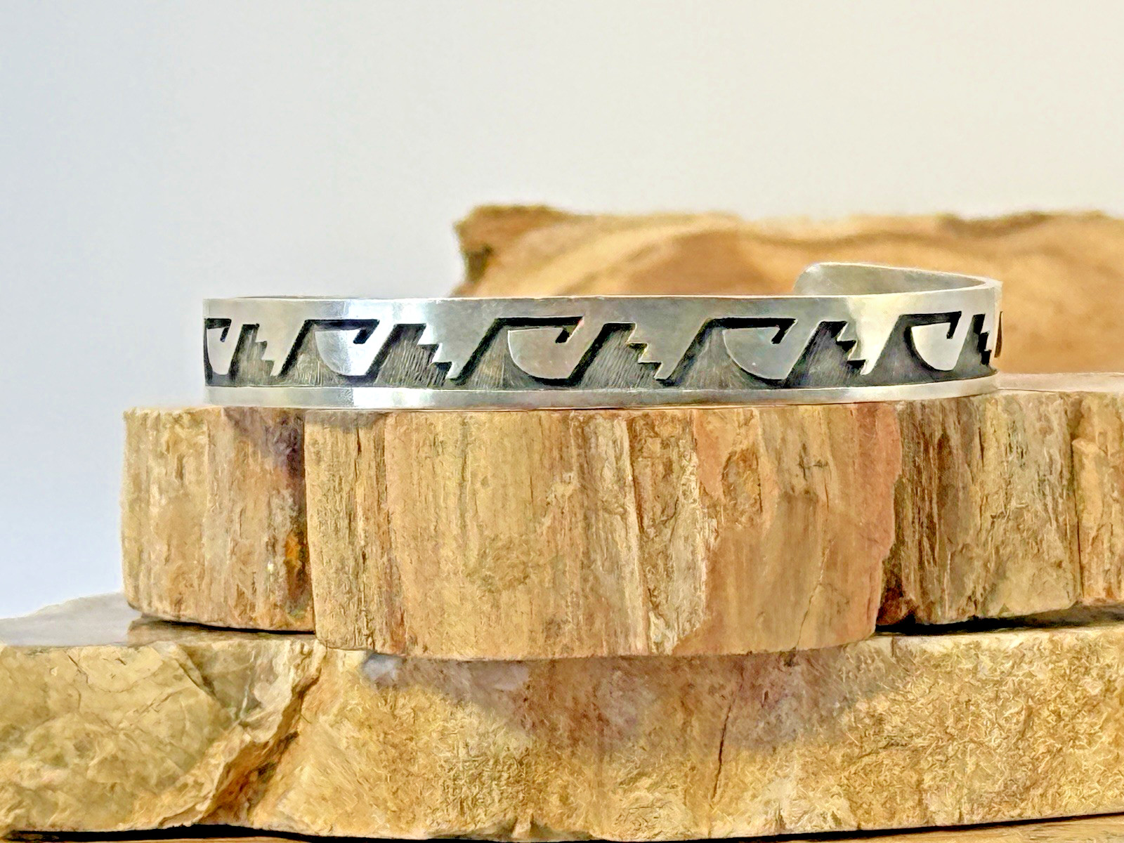Vintage Guy Josytewa Hope Sterling Silver Overlay Cuff Bracelet--965.26