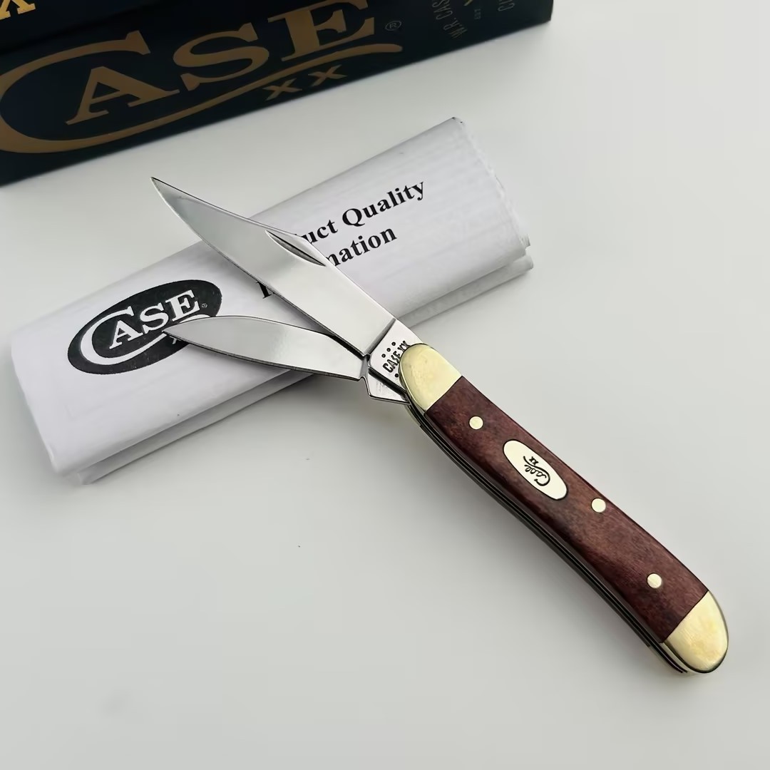 Case XX Smooth #28702 Chestnut Bone Peanut 6220 Folding Pocket Knife