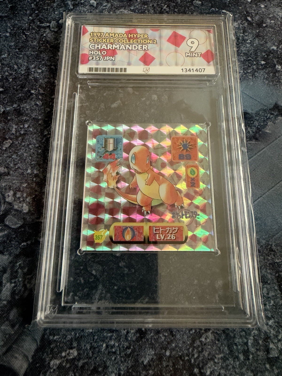 ACE 9 1997 Charmander Amada Hyper Sticker Collection 2 357 Holo Japanese