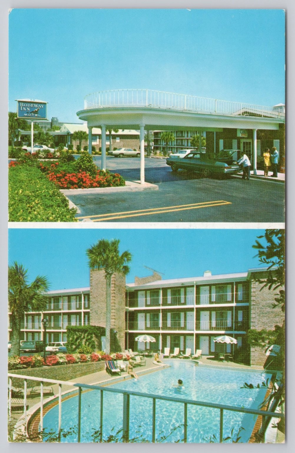 Rodeway Inn Motel Pensacola FL Vintage Chrome Postcard Swimming Pool 1970s Rodeway Inn Motel Pensacola FL Vintage Chrome Postcard Swimming Pool 1970s