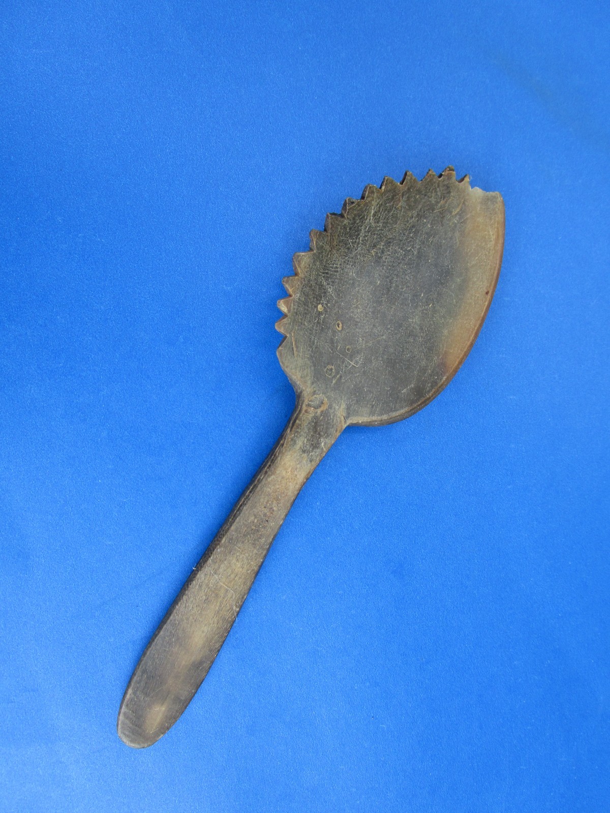 Antique Revolutionary War/Colonial Era Handmade Wooden Spoon w/ Serrated Edge Antique Revolutionary War/Colonial Era Handmade Wooden Spoon w/ Serrated Edge