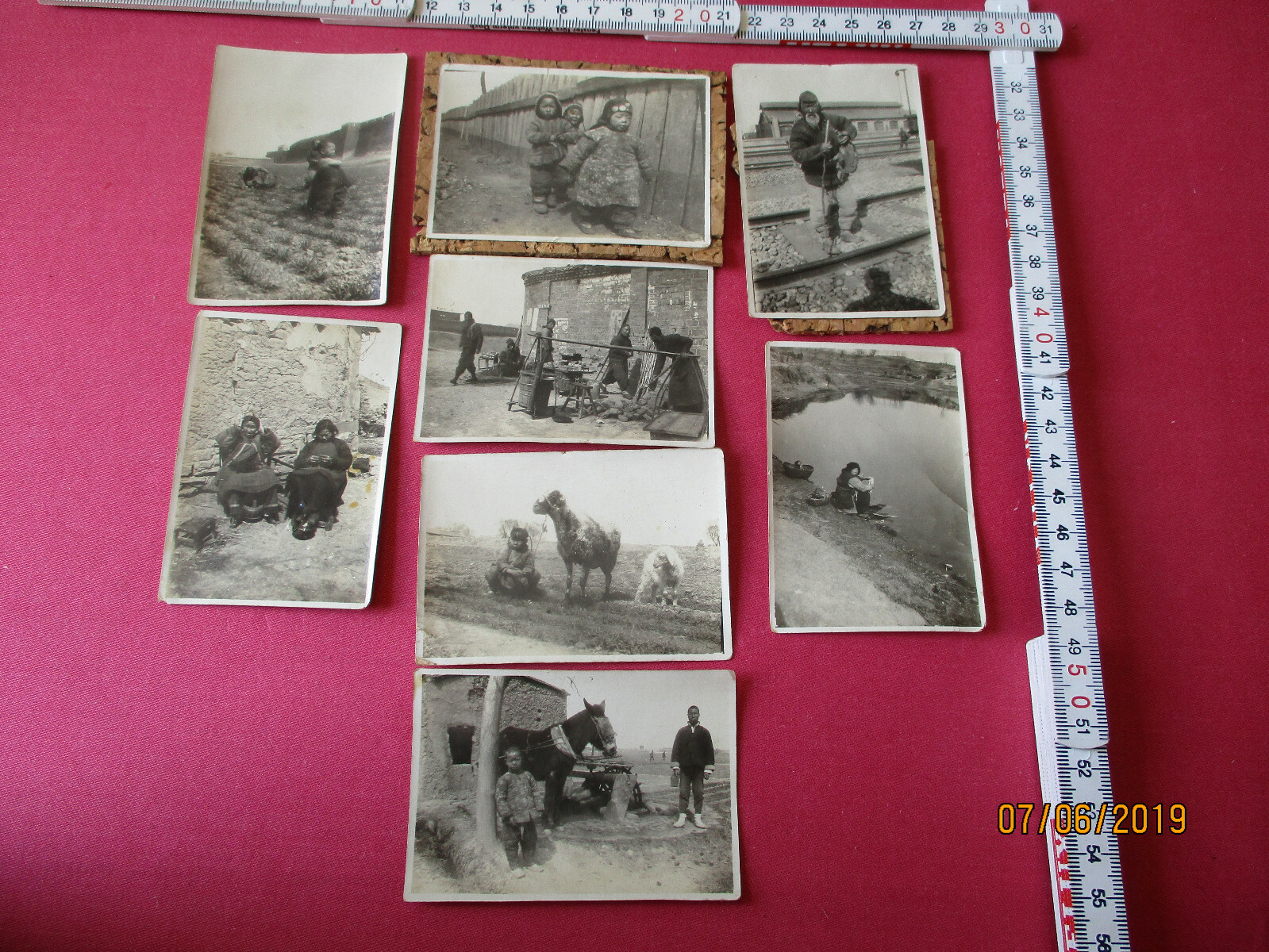 8 x Tsingtao Kiautschou org. Photo Railway Station China 1906 City Wall Children Original F.