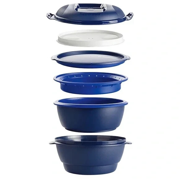 Tupperware Micro Millenial Microwave Double Layer Steamer  8.4 Cups/ 2 Liters
