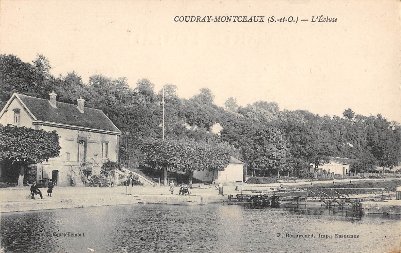 Old postcard 91 COUDRAY MONTCEAUX / L\'ECLUSE / rare photo